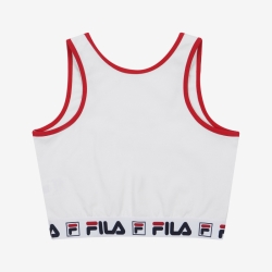 Fila Heritage Tape Series Bra Top - Naisten Rintaliivit - Valkoinen | FI-22827